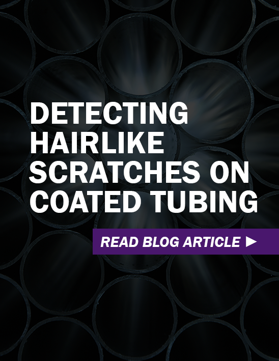 Detecting Hairlike Scratches on Coated Tubing