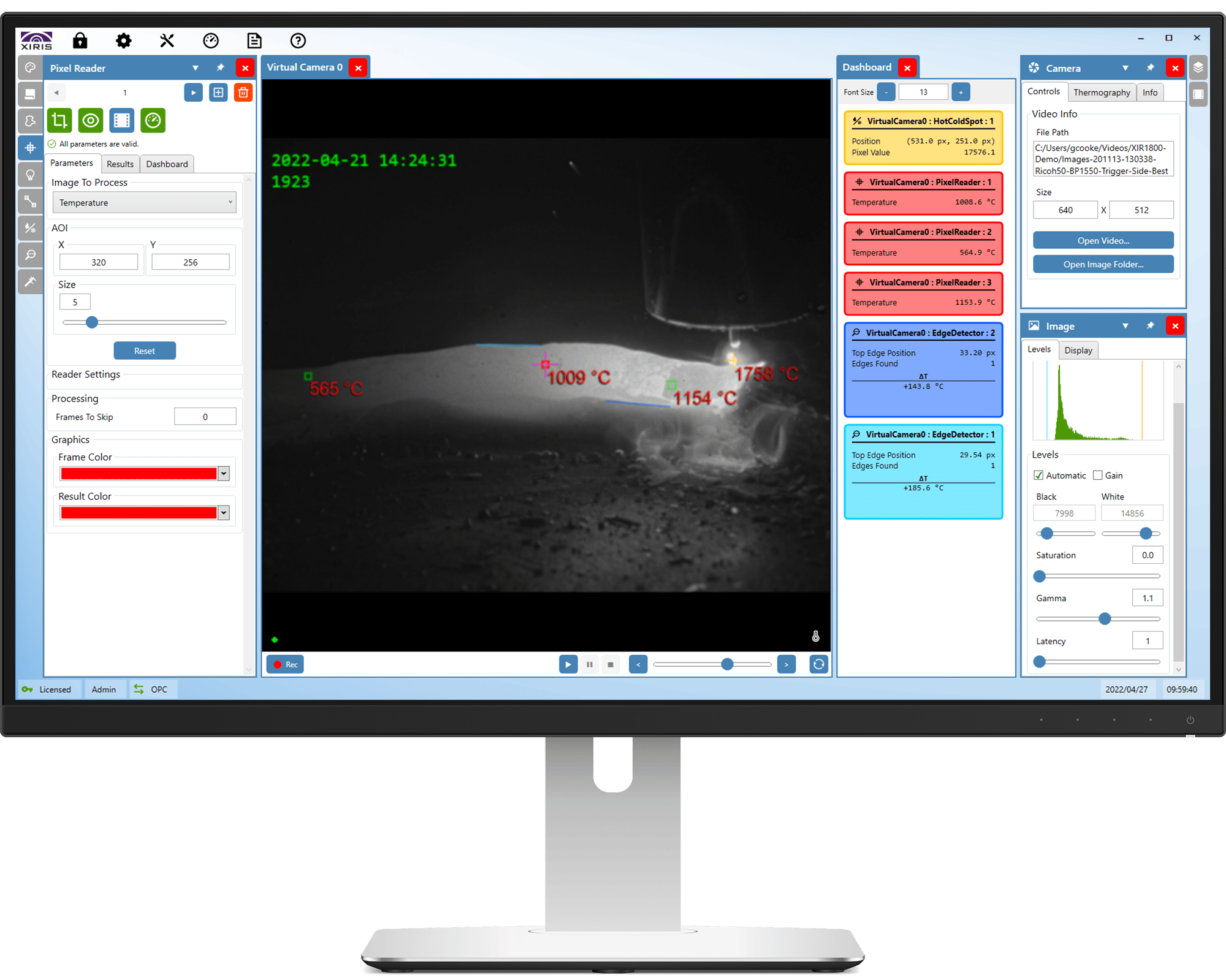WeldStudio3Pro Screenshot in Monitor - Licensed